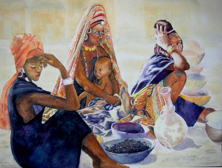 Dori Market, Watercolor