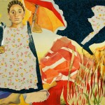 In Time, Watercolor and Collage