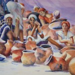 The Pot Sellers, Watercolor