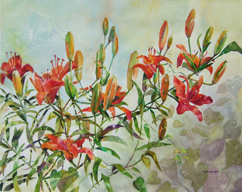 Tiger Lilies, Watercolor